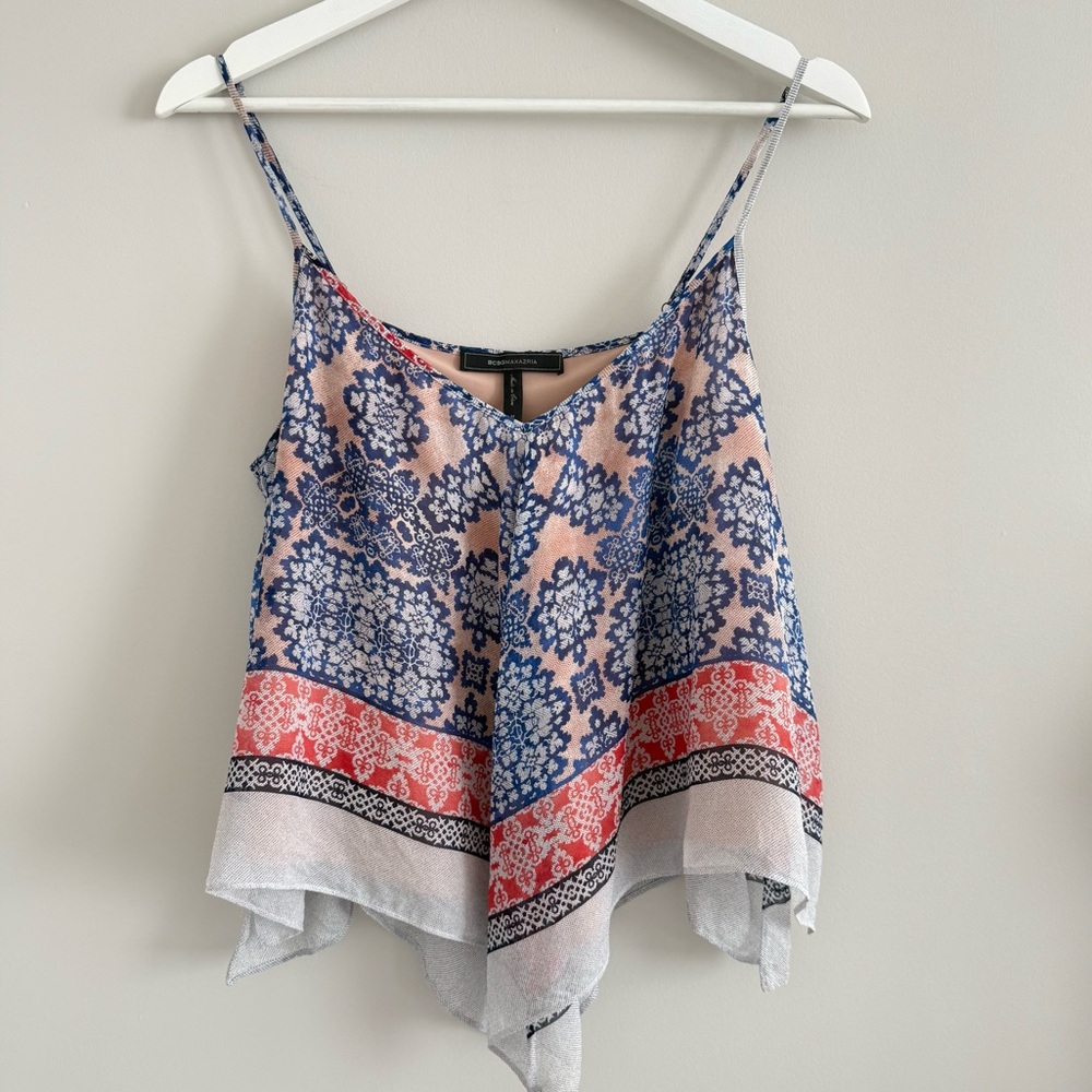 BCBGMaxAzria Kassidee Silk Tank Top Medium